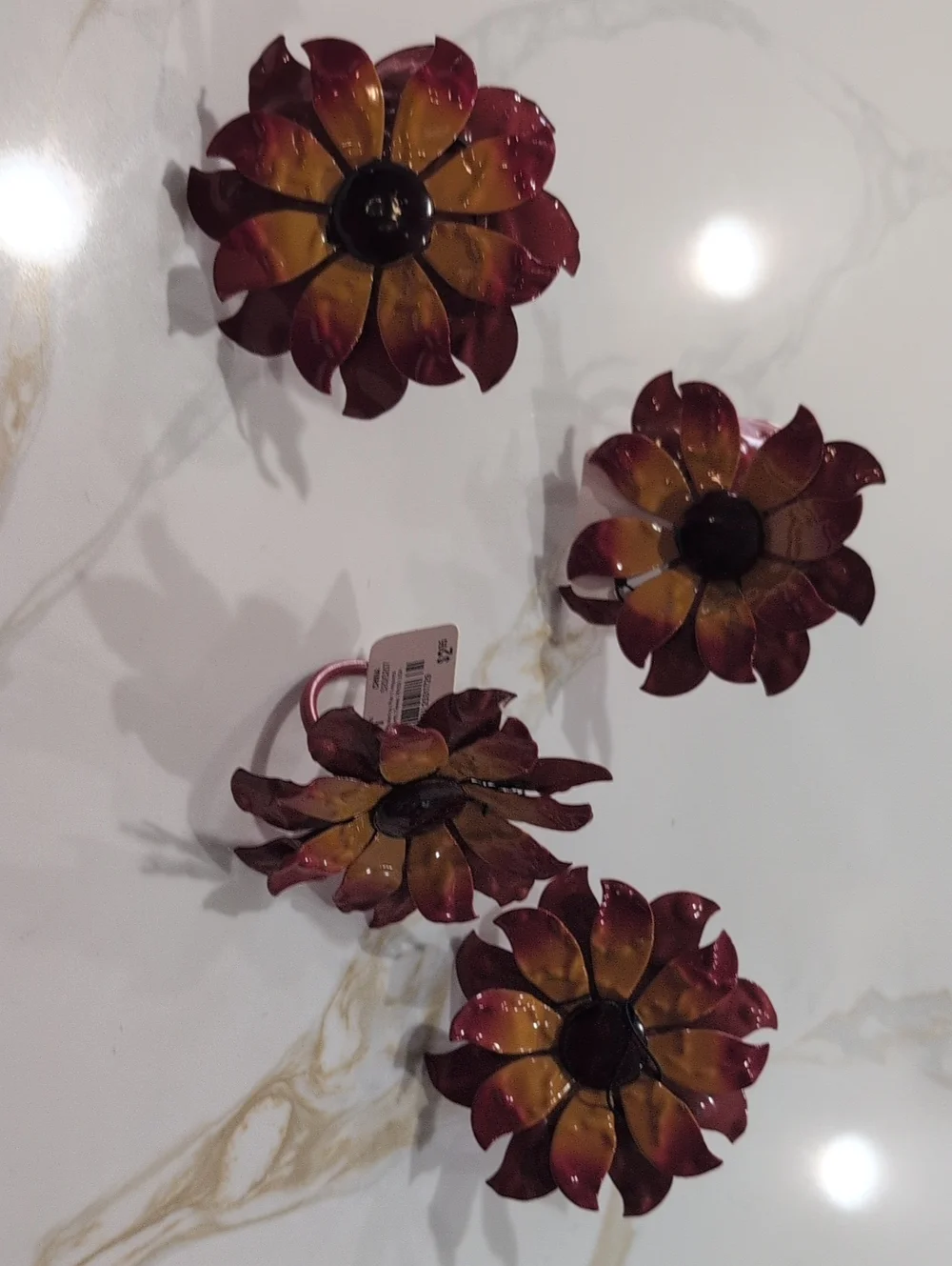 Metal Sunflower Napkin Holder - Burnt Orange and Mustard Yellow Center